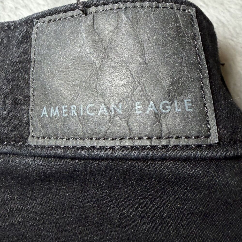 American Eagle Womens Size 12 Long The Dream Jean Black High Rise Jegging Skinny - Picture 12 of 16